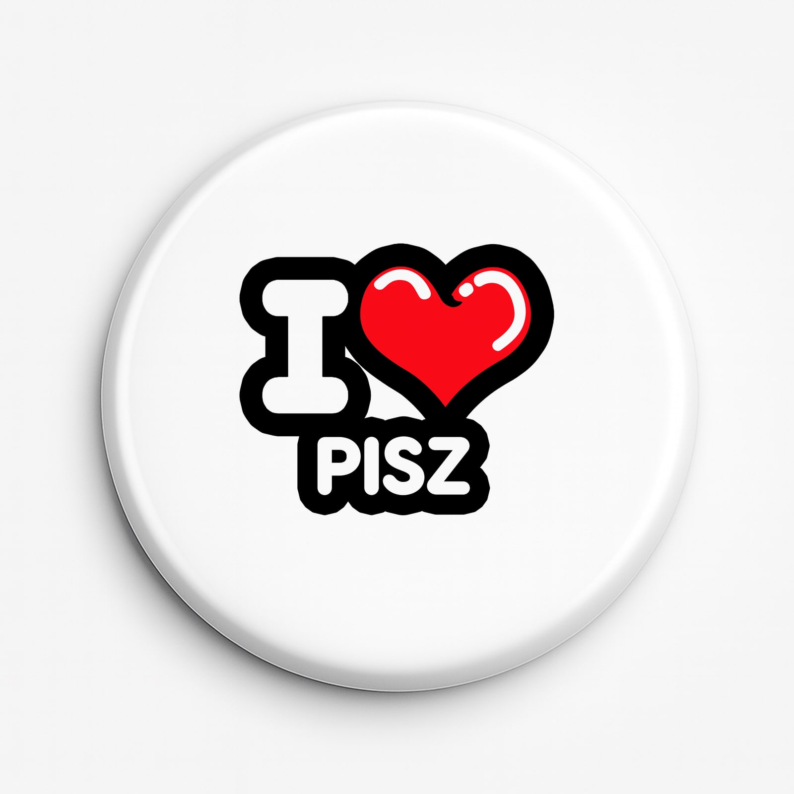 Przypinka Kocham To Miasto Pisz