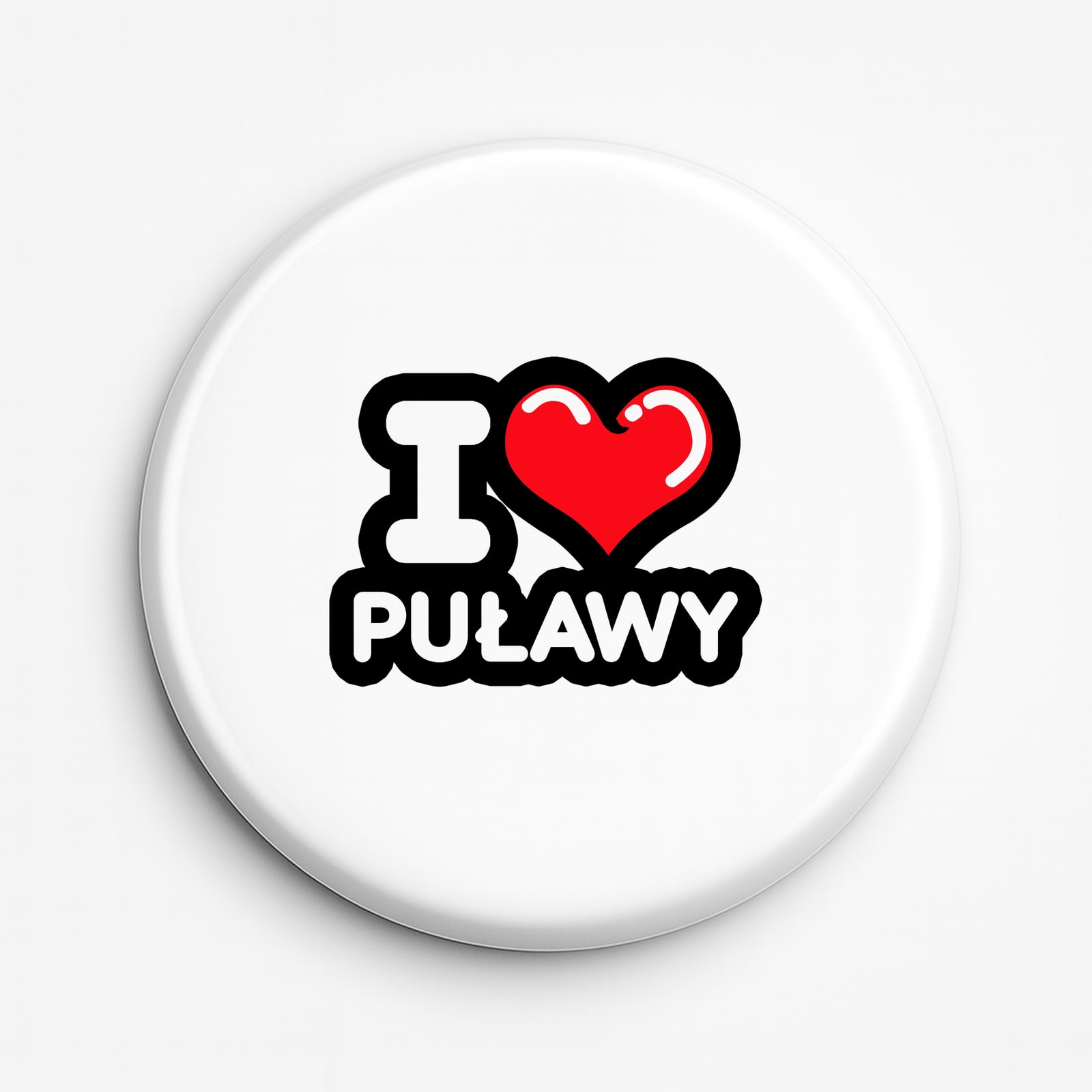 Przypinka Kocham To Miasto Puławy