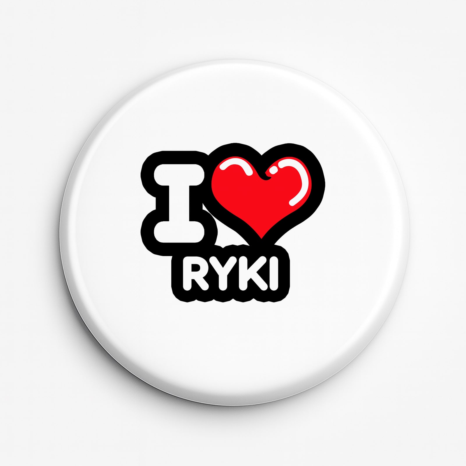 Przypinka Kocham To Miasto Ryki