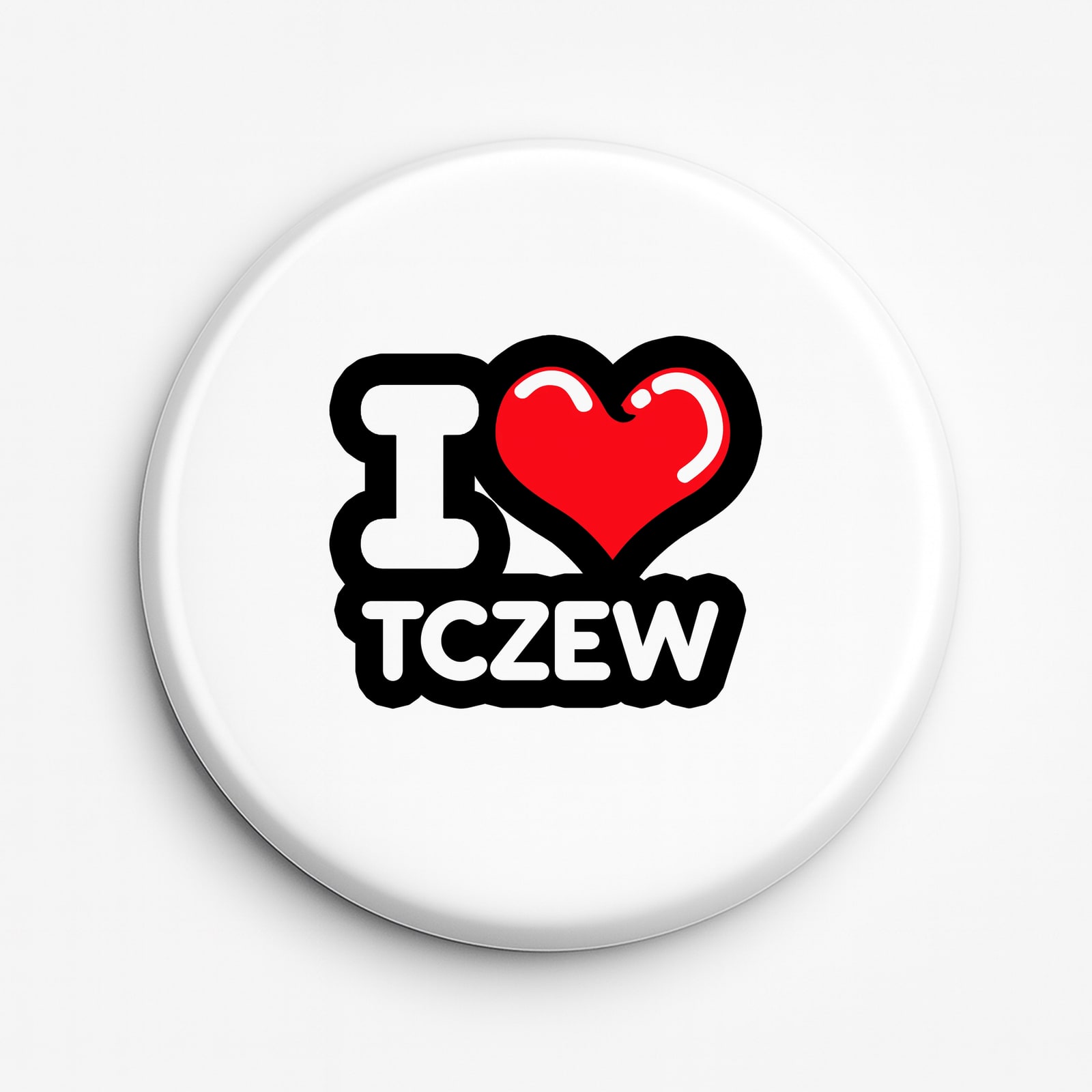 Przypinka Kocham To Miasto Tczew