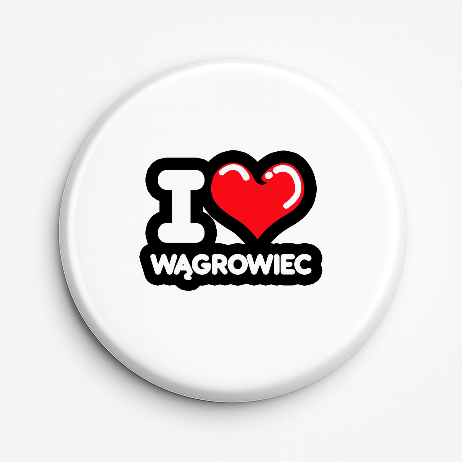 Przypinka Kocham To Miasto Wągrowiec