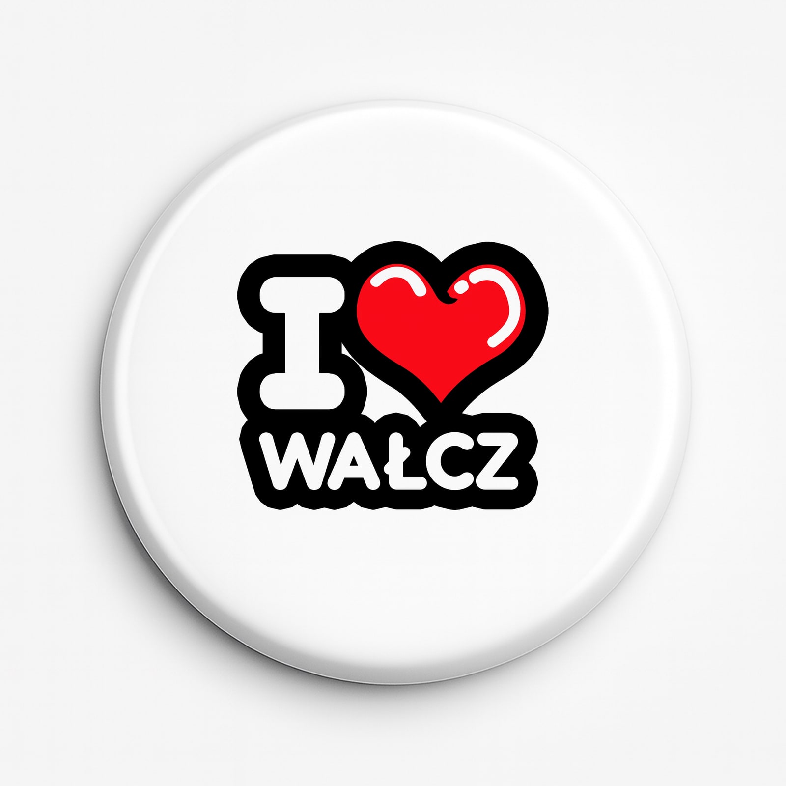Przypinka Kocham To Miasto Wałcz