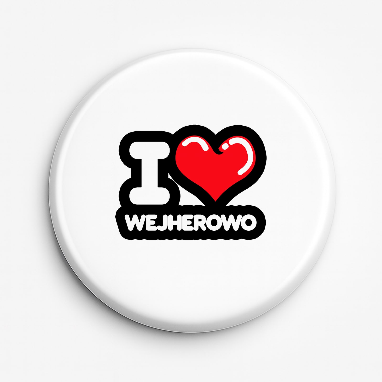 Przypinka Kocham To Miasto Wejherowo
