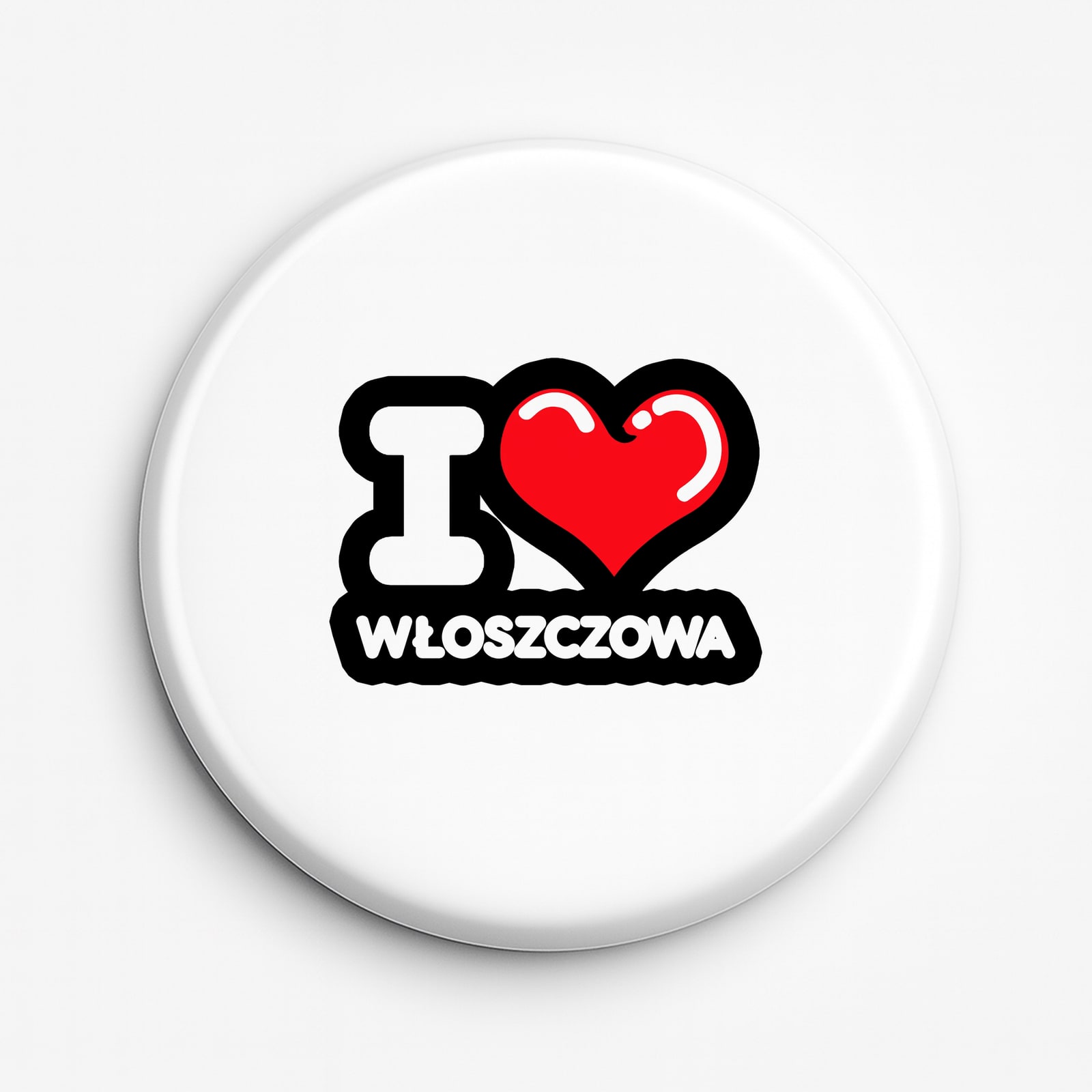Przypinka Kocham To Miasto Włoszczowa