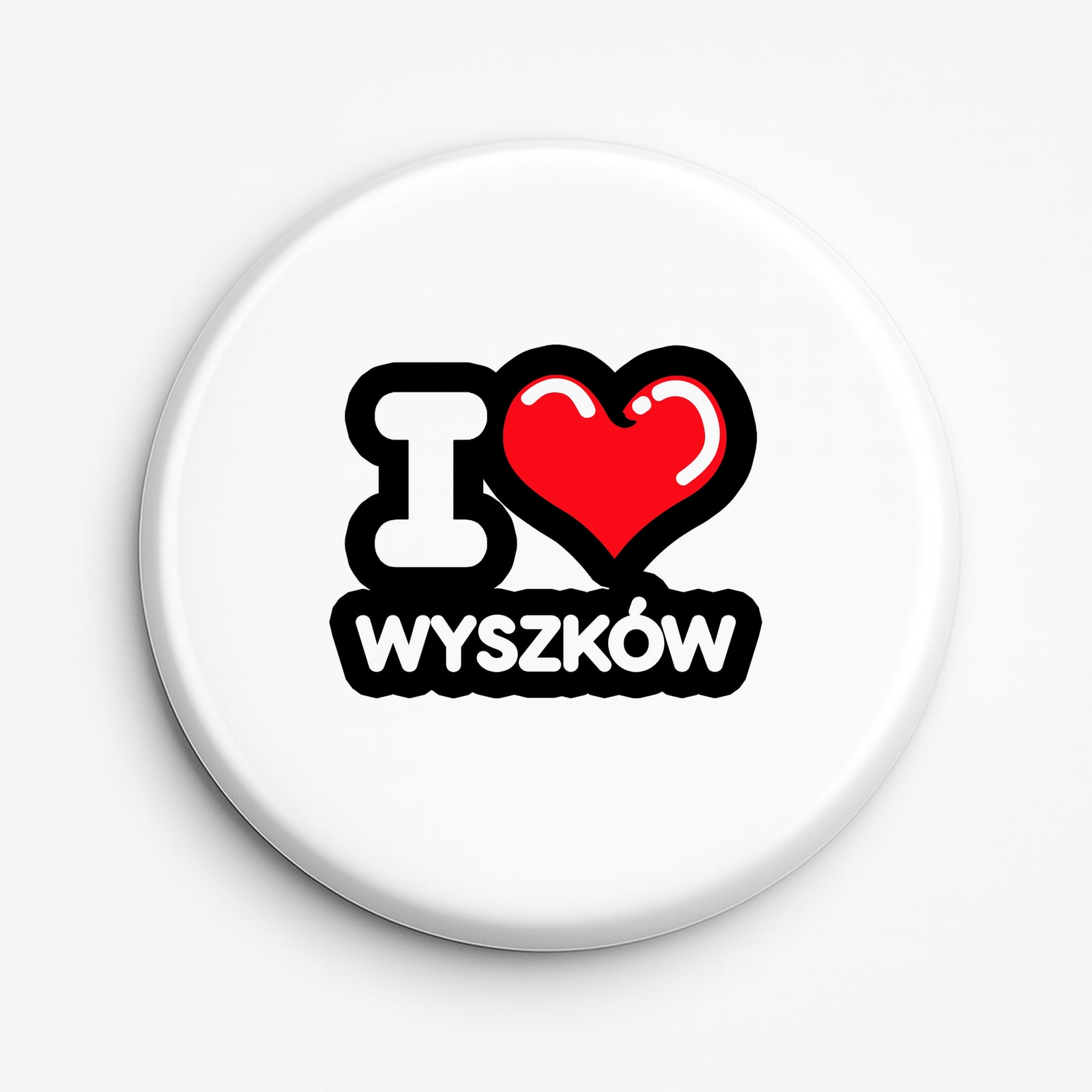 Przypinka Kocham To Miasto Wyszków