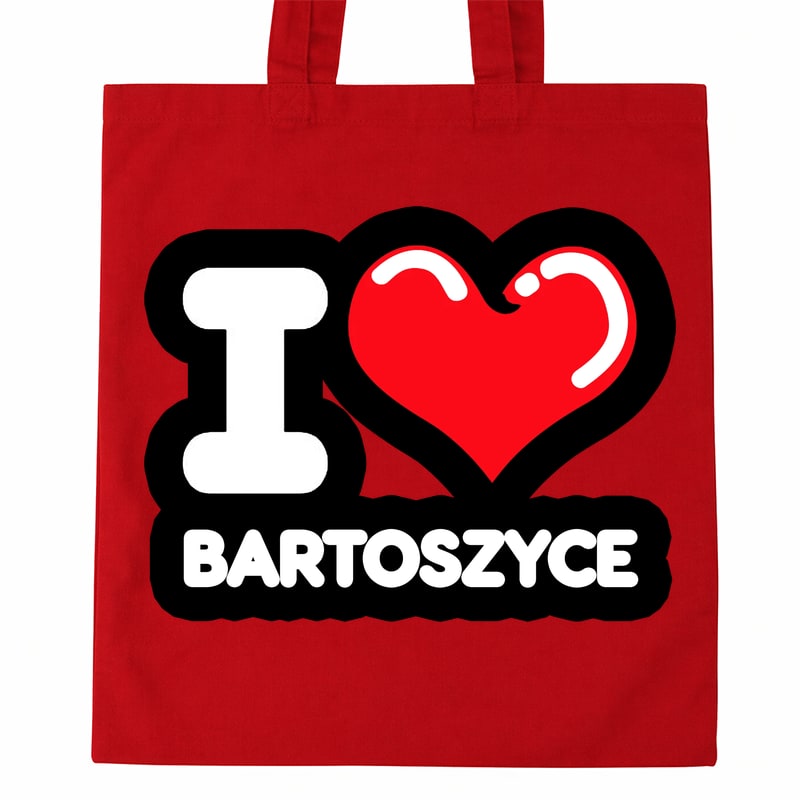 Torba bawełniana Kocham To Miasto Bartoszyce - obrazek 2