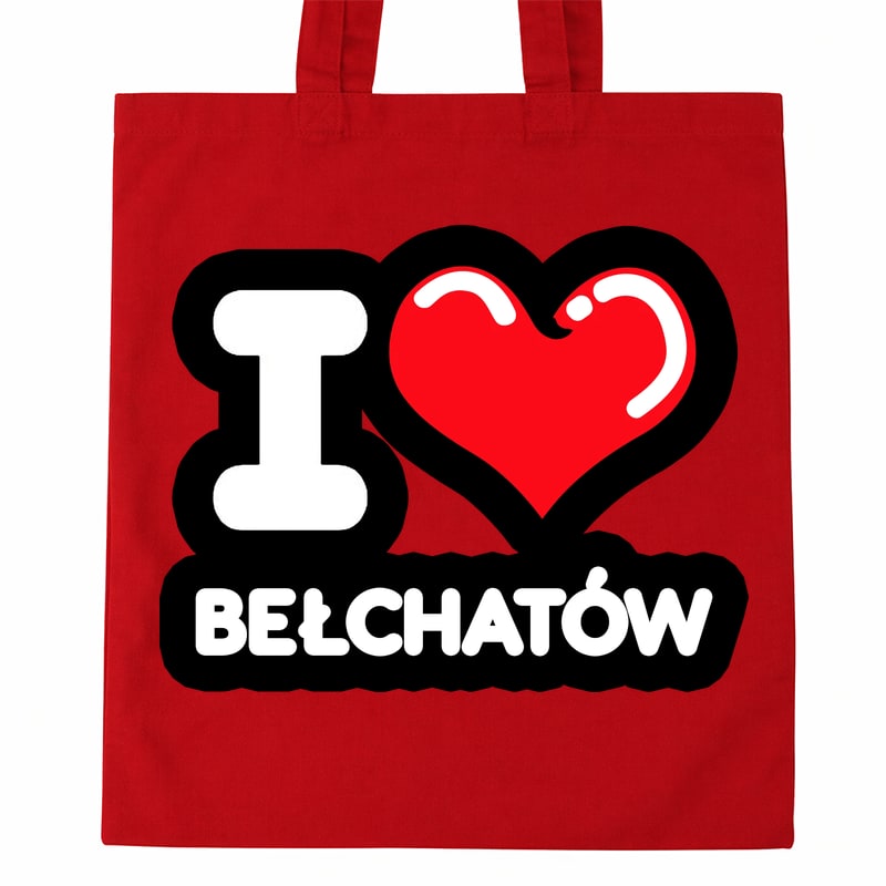 Torba bawełniana Kocham To Miasto Bełchatów - obrazek 2