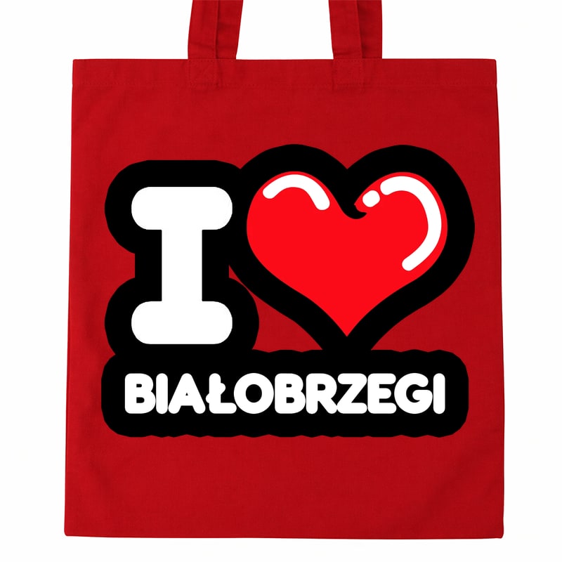 Torba bawełniana Kocham To Miasto Białobrzegi - obrazek 2