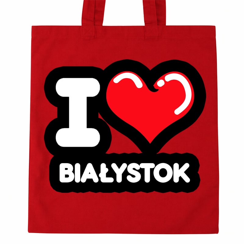 Torba bawełniana Kocham To Miasto Białystok - obrazek 2