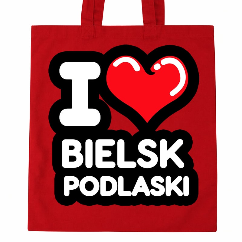 Torba bawełniana Kocham To Miasto Bielsk Podlaski - obrazek 2