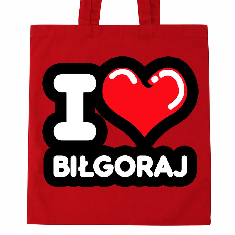 Torba bawełniana Kocham To Miasto Biłgoraj - obrazek 2