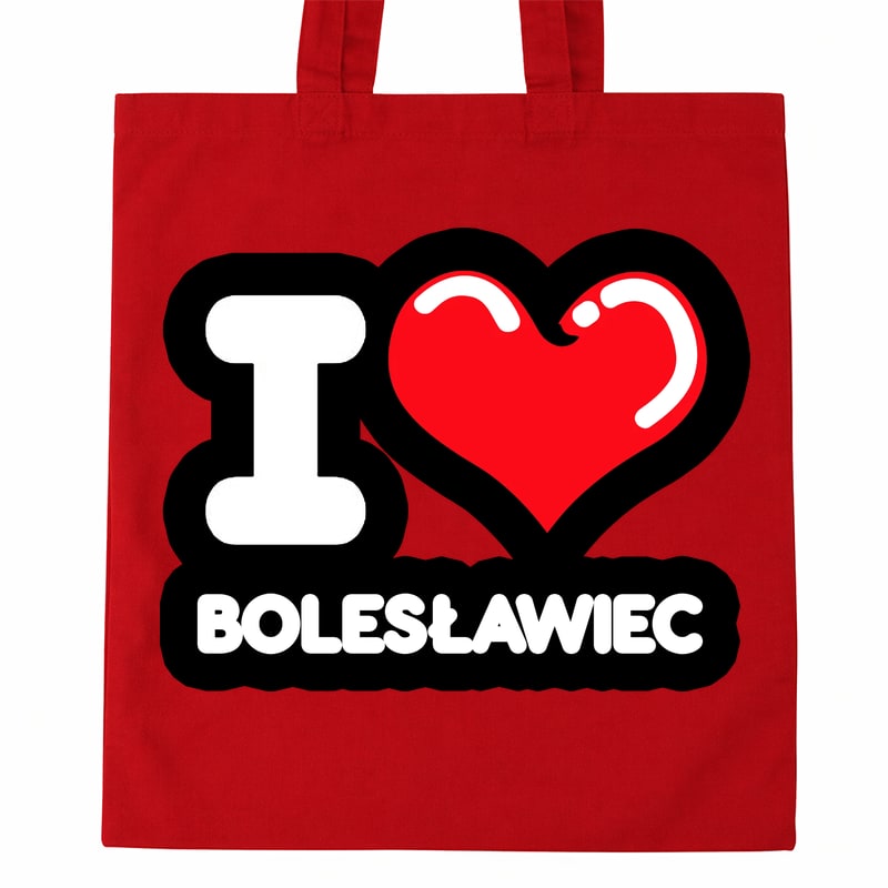Torba bawełniana Kocham To Miasto Bolesławiec - obrazek 2