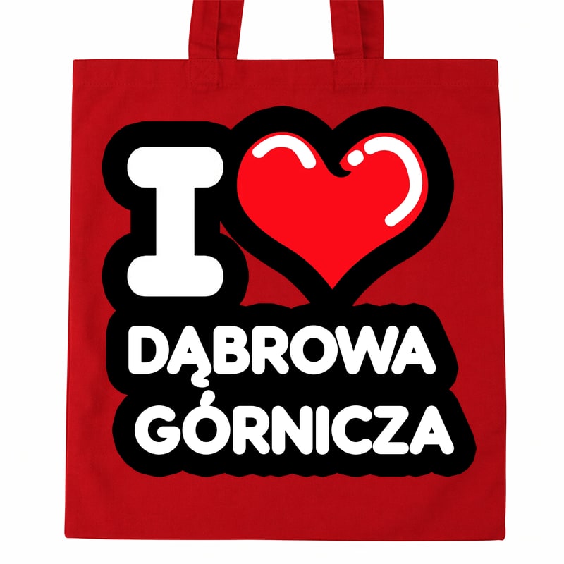 Torba bawełniana Kocham To Miasto Dąbrowa Górnicza - obrazek 2