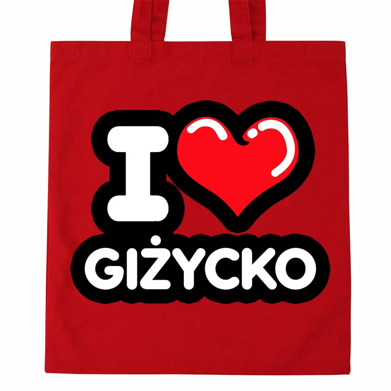Torba bawełniana Kocham To Miasto Giżycko - obrazek 2