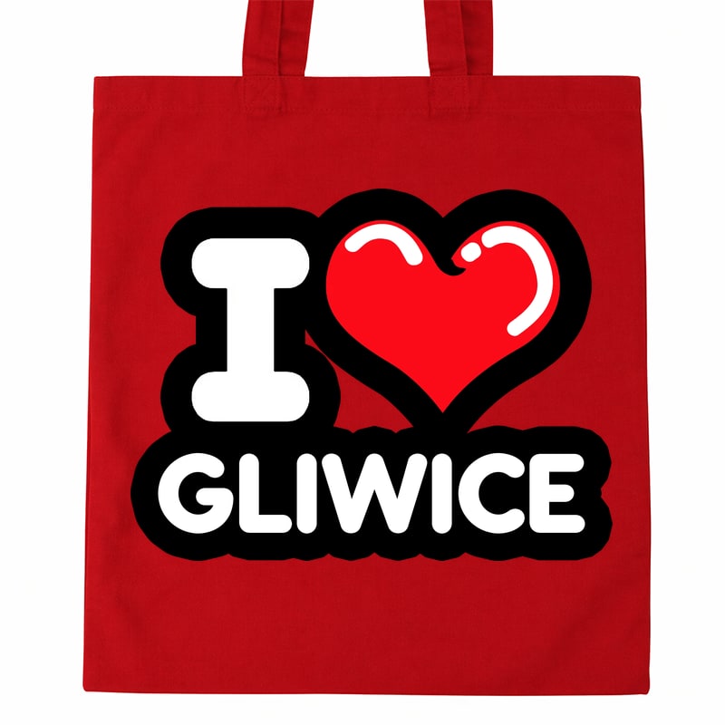 Torba bawełniana Kocham To Miasto Gliwice - obrazek 2