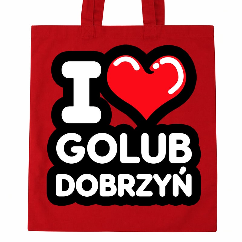 Torba bawełniana Kocham To Miasto Golub-Dobrzyń - obrazek 2