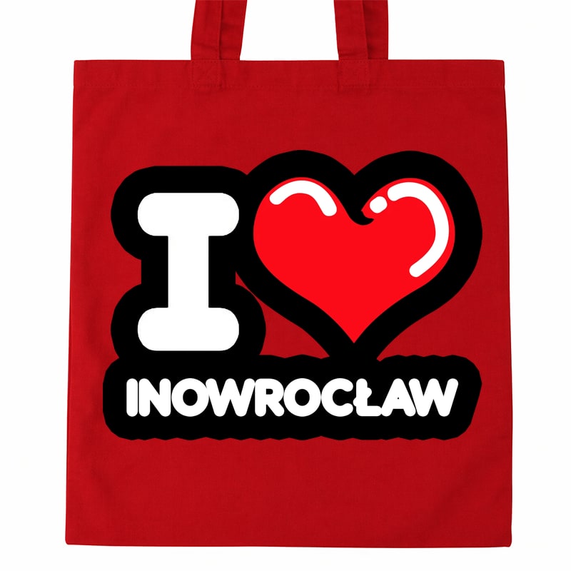 Torba bawełniana Kocham To Miasto Inowrocław - obrazek 2