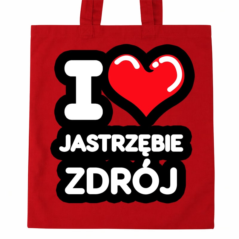Torba bawełniana Kocham To Miasto Jastrzębie-Zdrój - obrazek 2