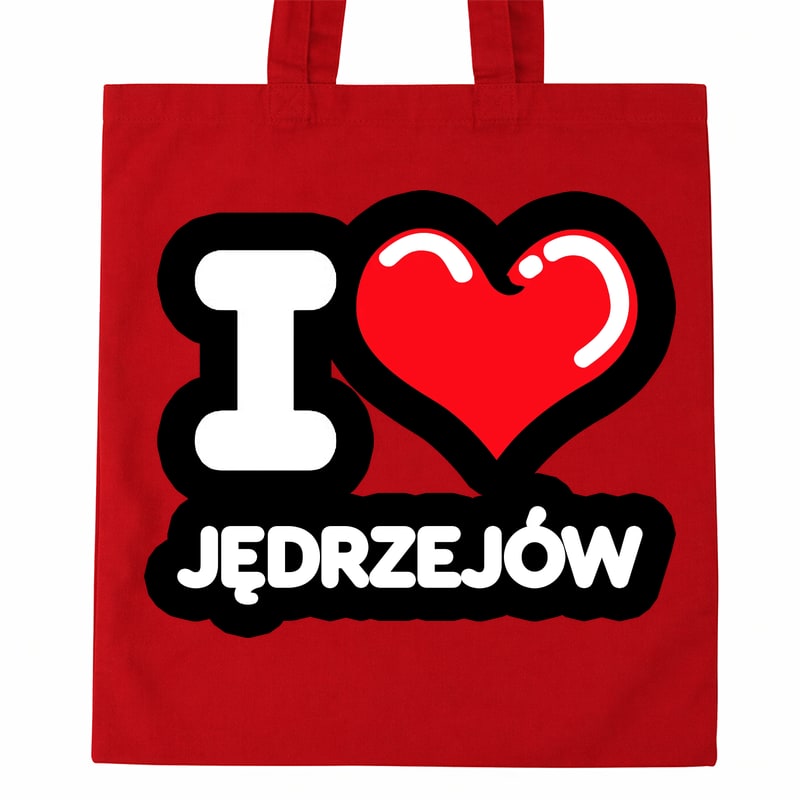 Torba bawełniana Kocham To Miasto Jędrzejów - obrazek 2