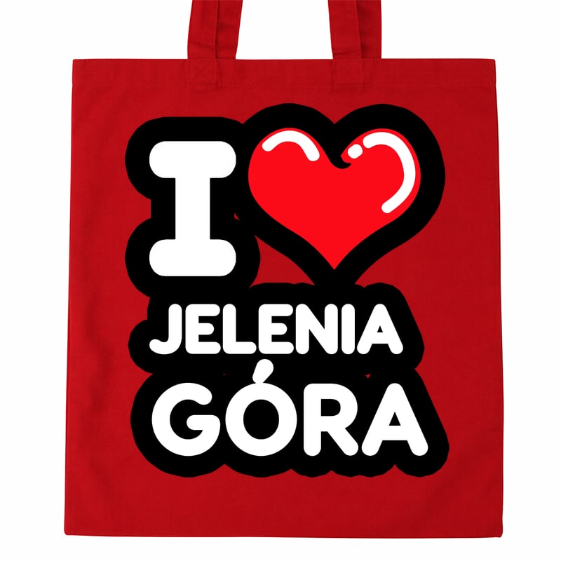Torba bawełniana Kocham To Miasto Jelenia Góra - obrazek 2