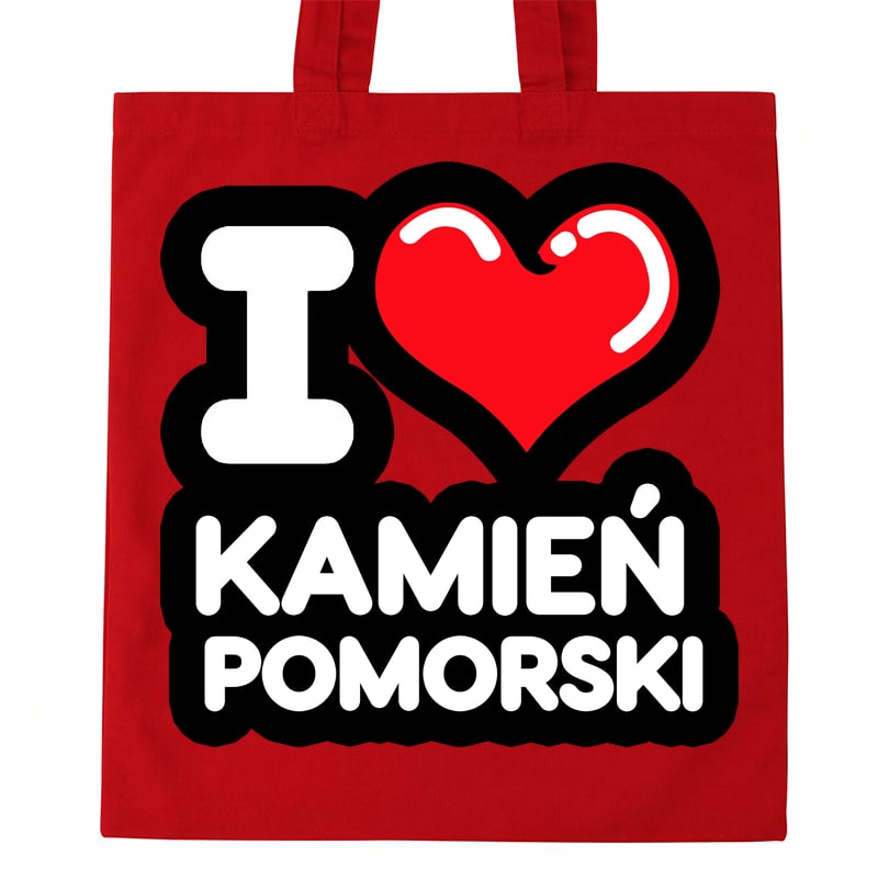 Torba bawełniana Kocham To Miasto Kamień Pomorski - obrazek 2