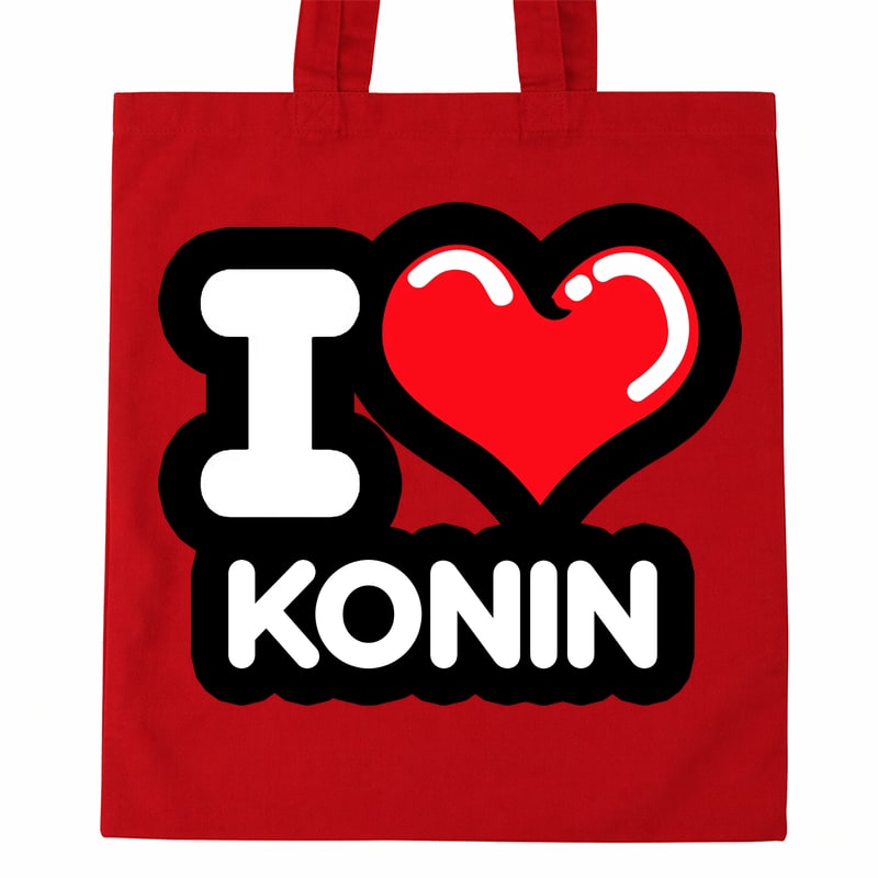 Torba bawełniana Kocham To Miasto Konin - obrazek 2