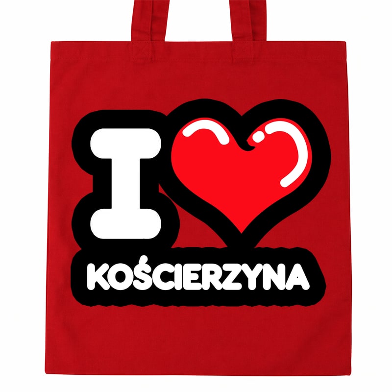 Torba bawełniana Kocham To Miasto Kościerzyna - obrazek 2