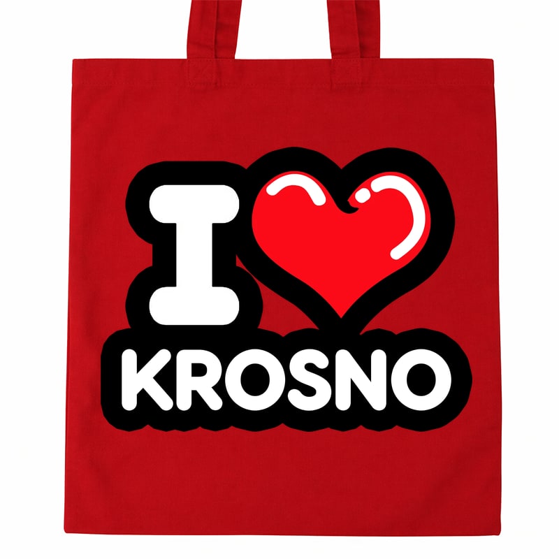 Torba bawełniana Kocham To Miasto Krosno - obrazek 2