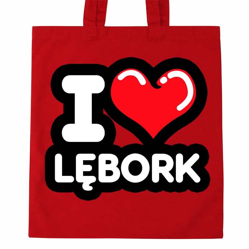 Torba bawełniana Kocham To Miasto Lębork - obrazek 2