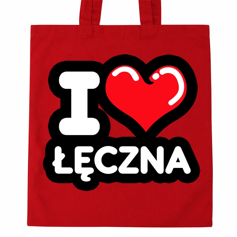 Torba bawełniana Kocham To Miasto Łęczna - obrazek 2