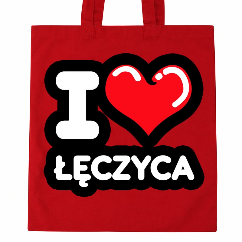 Torba bawełniana Kocham To Miasto Łęczyca - obrazek 2