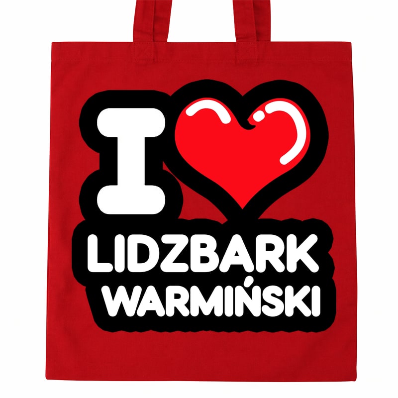 Torba bawełniana Kocham To Miasto Lidzbark Warmiński - obrazek 2
