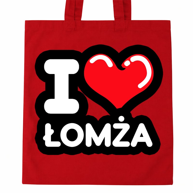 Torba bawełniana Kocham To Miasto Łomża - obrazek 2