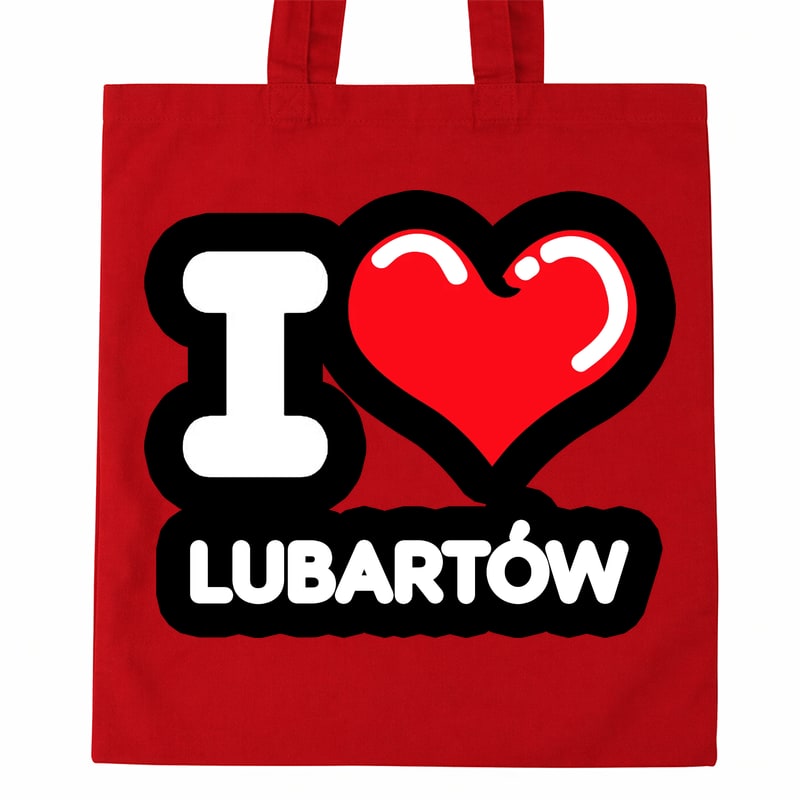 Torba bawełniana Kocham To Miasto Lubartów - obrazek 2