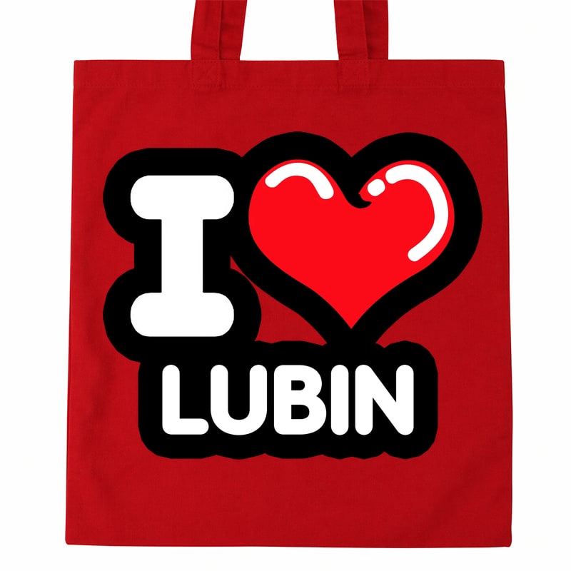 Torba bawełniana Kocham To Miasto Lubin - obrazek 2