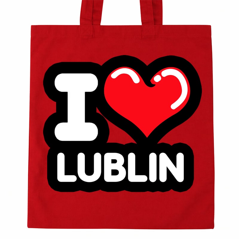 Torba bawełniana Kocham To Miasto Lublin - obrazek 2