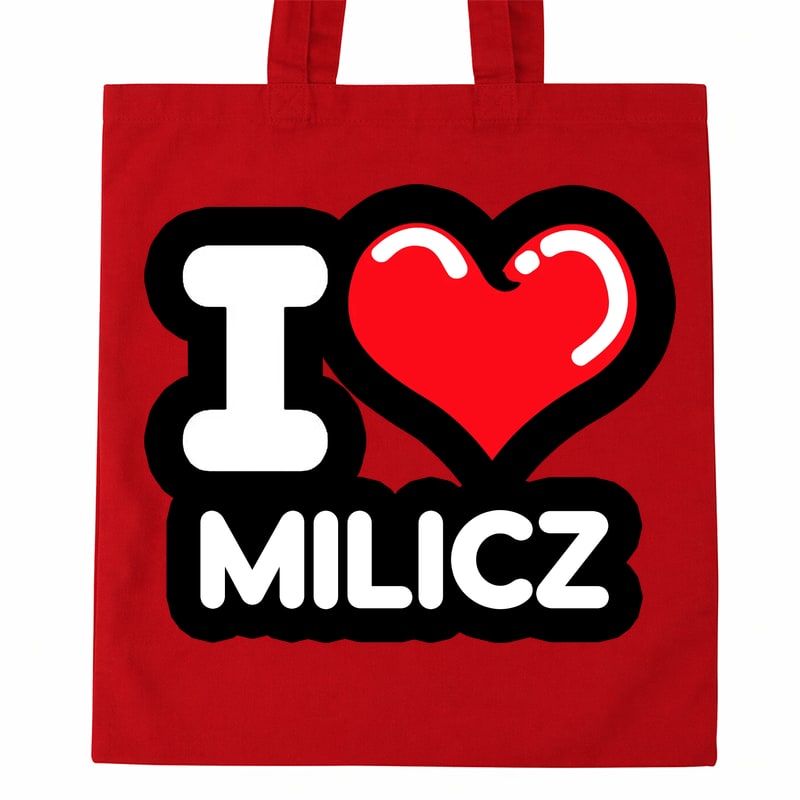 Torba bawełniana Kocham To Miasto Milicz - obrazek 2