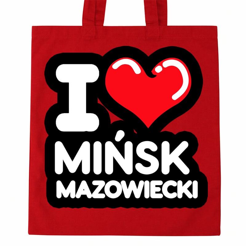 Torba bawełniana Kocham To Miasto Mińsk Mazowiecki - obrazek 2