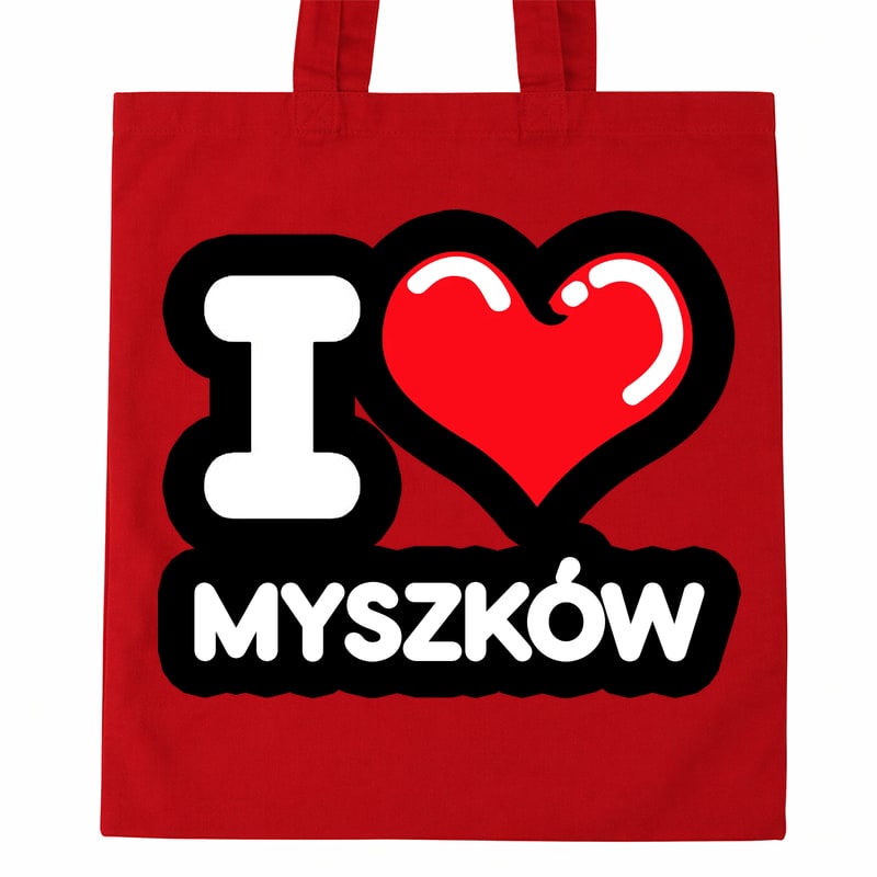 Torba bawełniana Kocham To Miasto Myszków - obrazek 2
