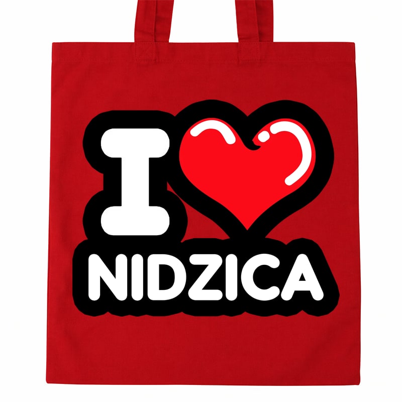Torba bawełniana Kocham To Miasto Nidzica - obrazek 2