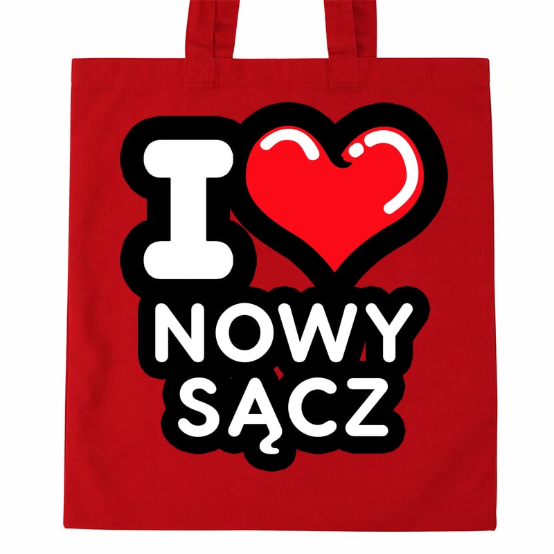 Torba bawełniana Kocham To Miasto Nowy Sącz - obrazek 2