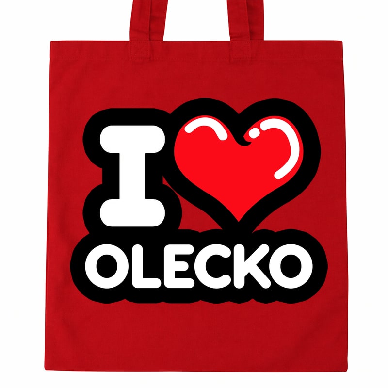 Torba bawełniana Kocham To Miasto Olecko - obrazek 2