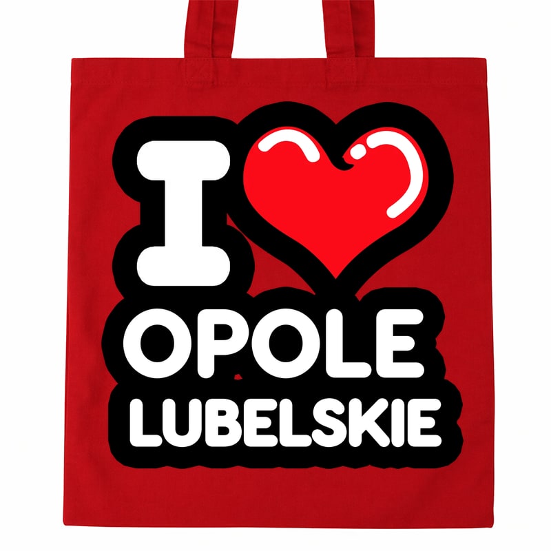 Torba bawełniana Kocham To Miasto Opole Lubelskie - obrazek 2