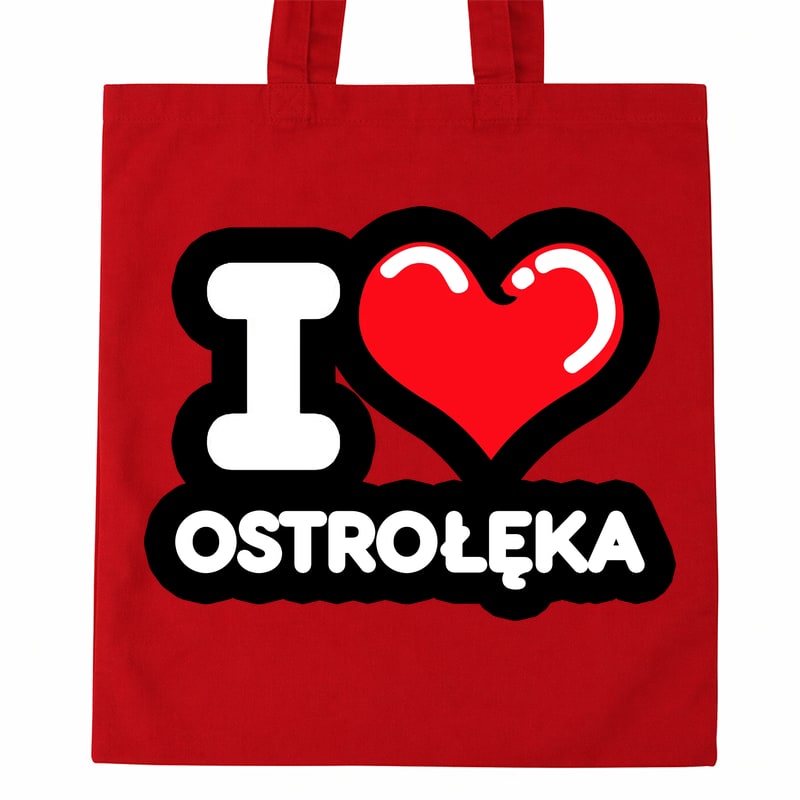 Torba bawełniana Kocham To Miasto Ostrołęka - obrazek 2
