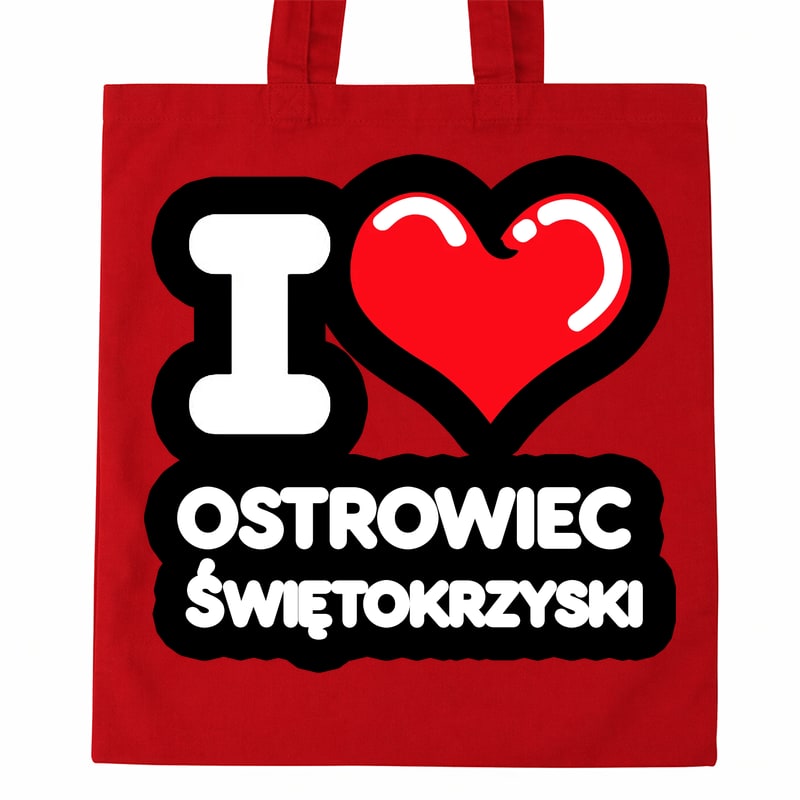 Torba bawełniana Kocham To Miasto Ostrowiec Świętokrzyski - obrazek 2
