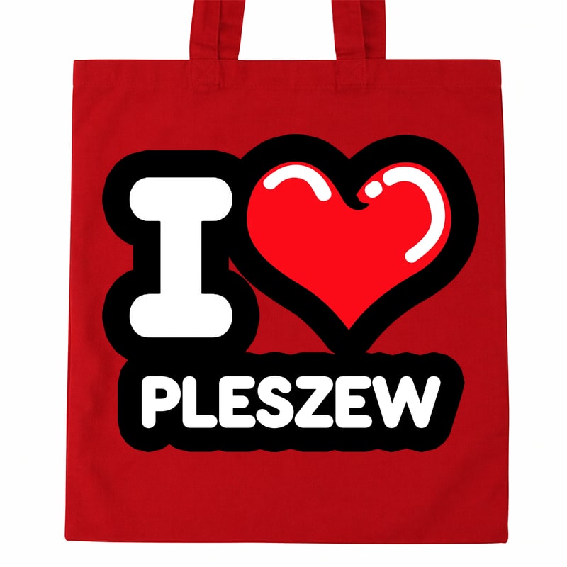 Torba bawełniana Kocham To Miasto Pleszew - obrazek 2
