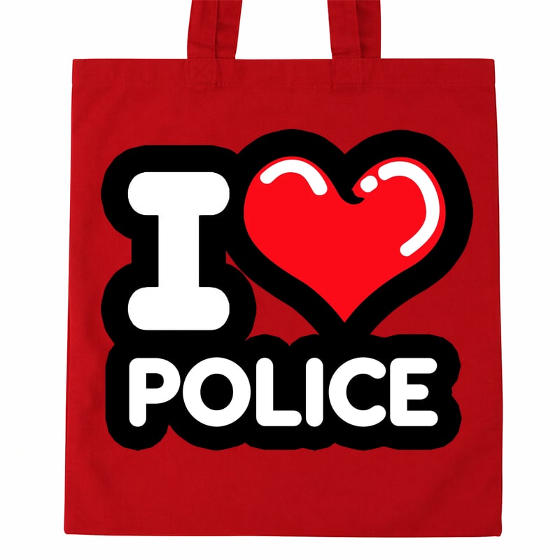 Torba bawełniana Kocham To Miasto Police - obrazek 2