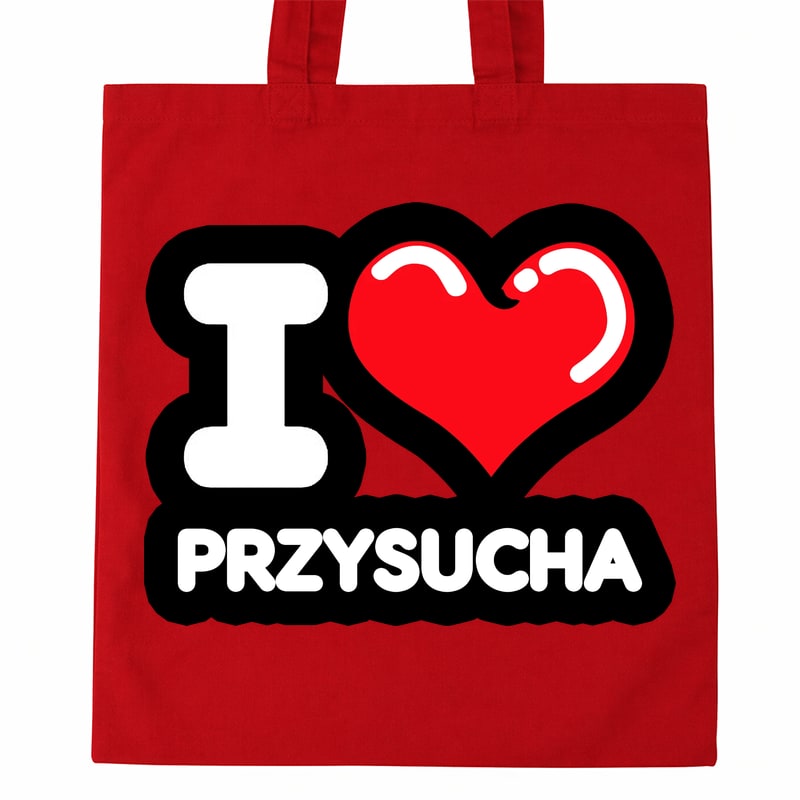 Torba bawełniana Kocham To Miasto Przysucha - obrazek 2