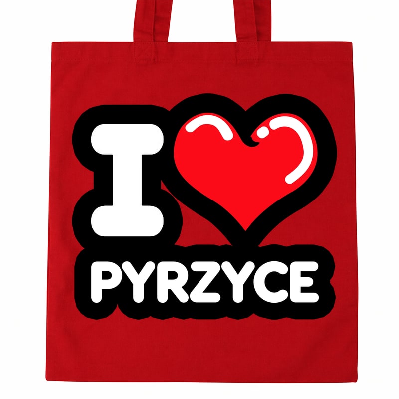 Torba bawełniana Kocham To Miasto Pyrzyce - obrazek 2