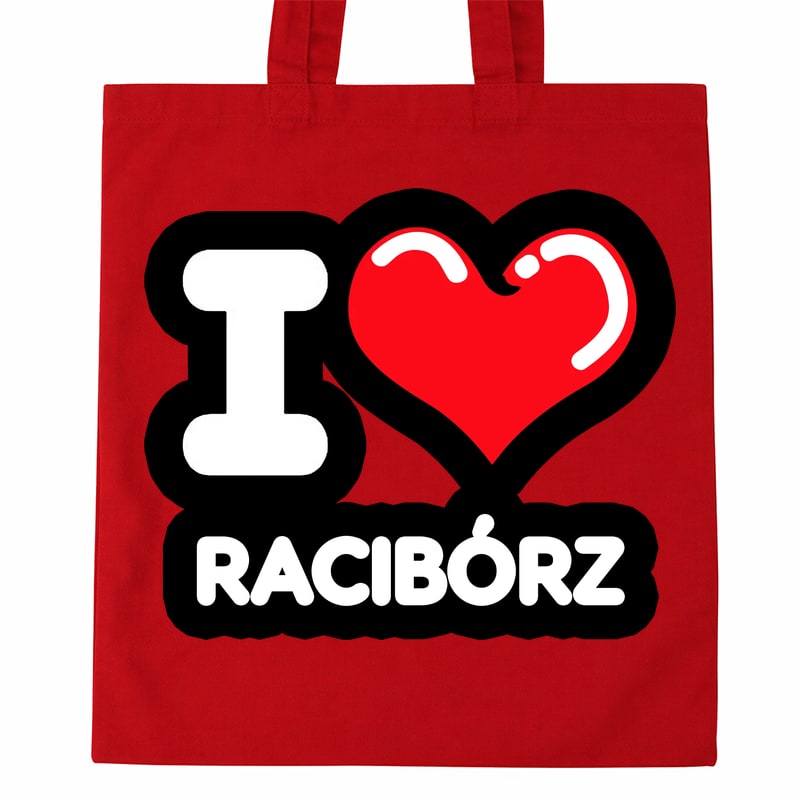 Torba bawełniana Kocham To Miasto Racibórz - obrazek 2